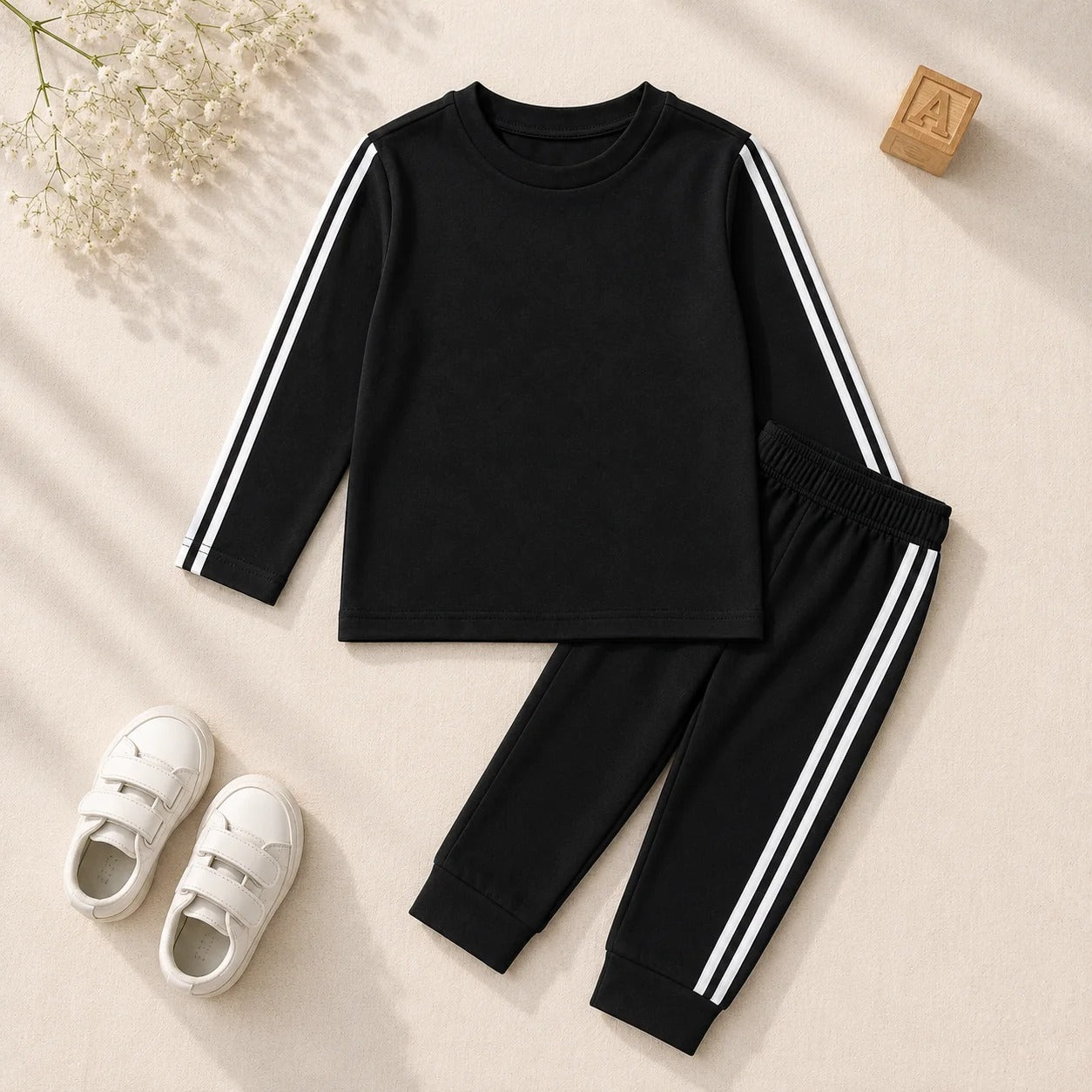 Girls Relaxed Fit Co-Ord in Black