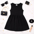 Plush -Summer Dress - Plain in Black